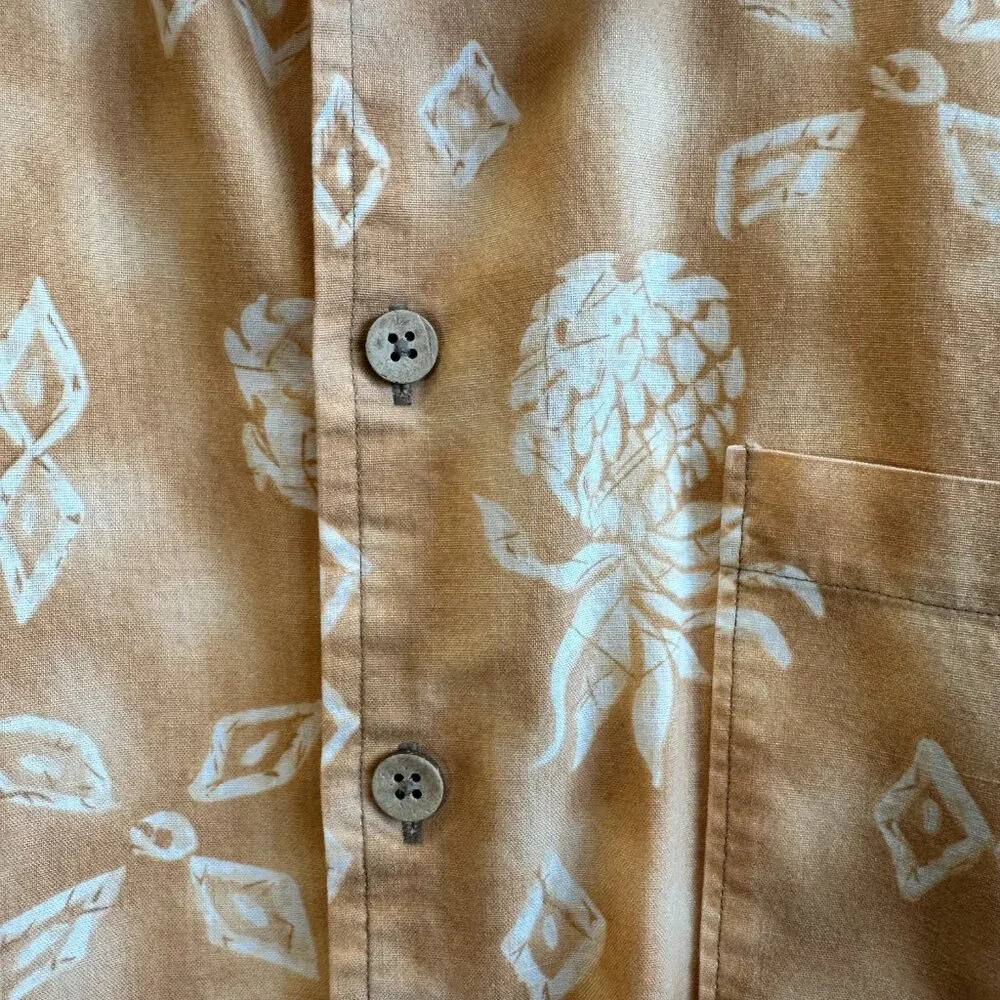 Fridays by Cluett XL‎ Pineapple Aloha Shirt VTG 90s-Y2K